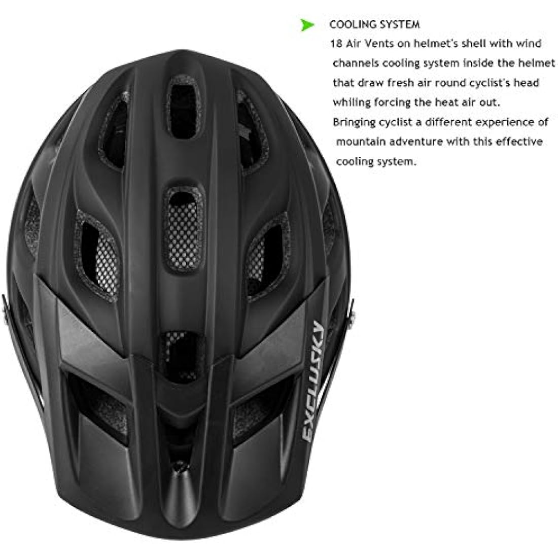 Exclusky Mountain Bike Helmet, MTB Helmet Adult Lightweight Breathable Mens Bike Helmet Cycling Mountain & Road Bicycle Helmets for Men Women