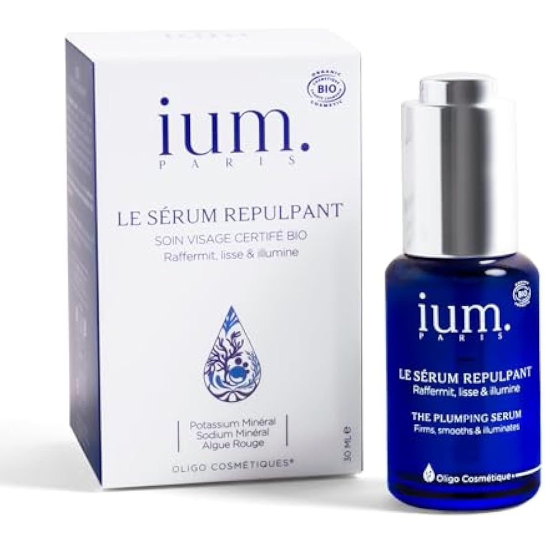 IUM Paris - Vitamin C Serum for Face - Face Serum enriched with Natural Potassium and Sodium - Anti Aging Serum for Face Improves the appearance of the skin, 30 ml, Organic & Vegan