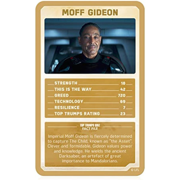 Top Trumps Star Wars The Mandalorian Limited Editions Card Game, play with Greef Karga, Moff Gideon, Boba Fett, Koska Reeves, and Grogu himself, gift and toy for boys and girls aged 6 plus