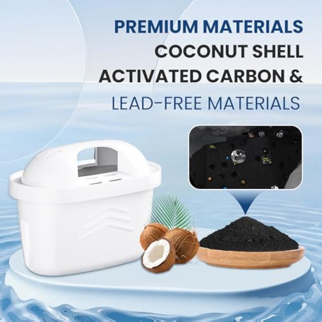 GOLDEN ICEPURE Water Filter Cartridges Compatible with Brita Maxtra+, Maxtra Plus, Mavea, Anna Duomax, 12 Pieces