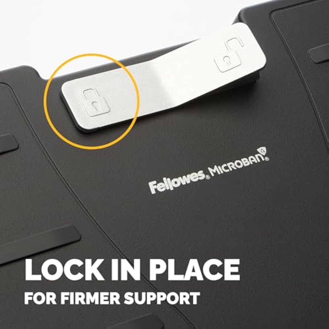 Fellowes Office Suites Foot Rest for Under Desk - Ergonomic Foot Support with Antibacterial Microban Technology for Office & Home Use - Black