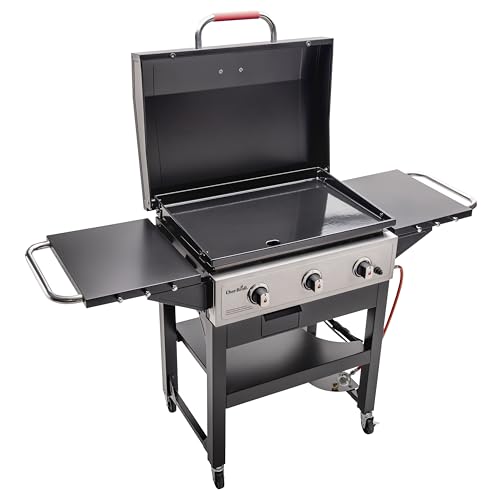 Char-Broil 140999 Griddle Gas BBQ, Cast Iron, 12.3 W, Black