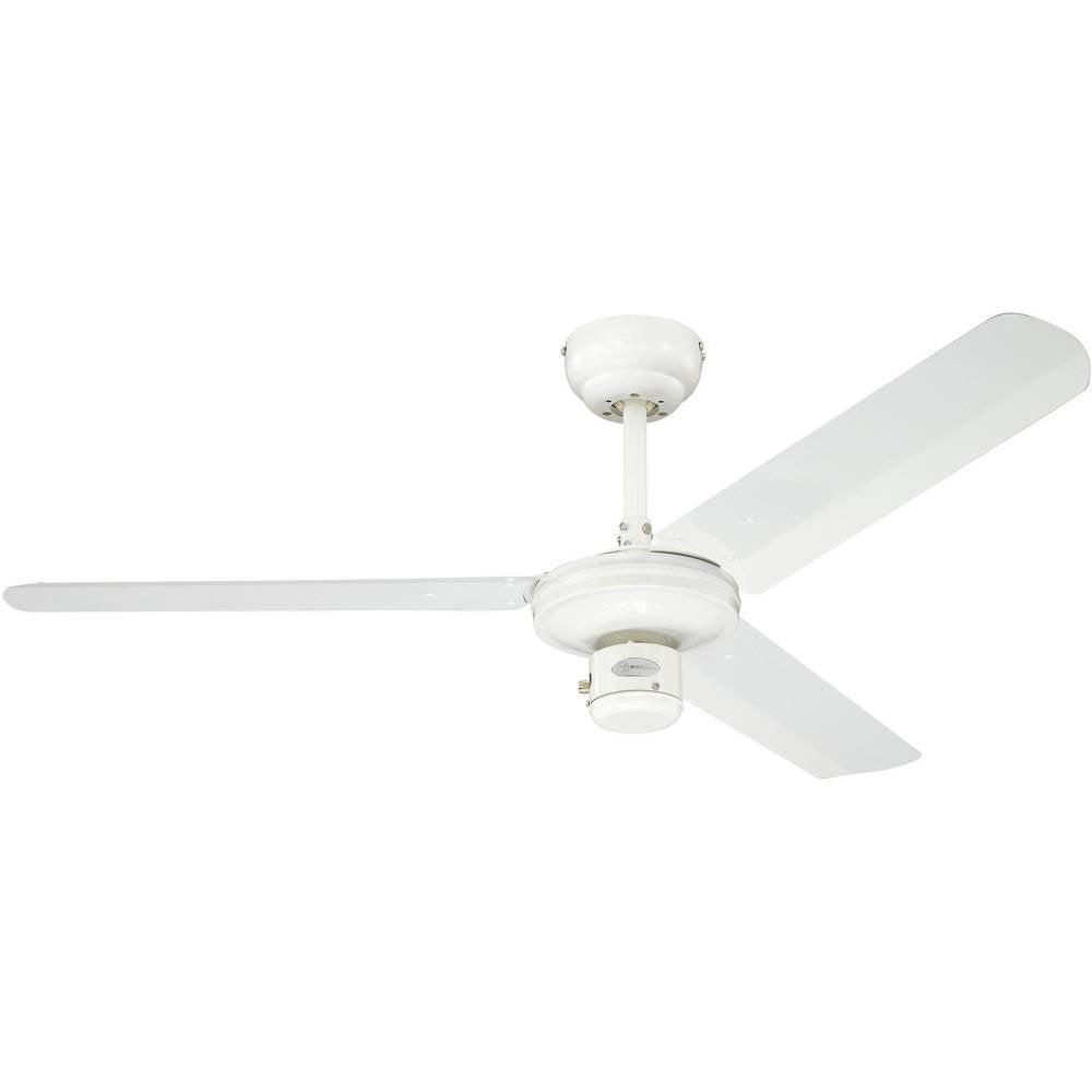 78274 Capitol 105 cm Brushed Steel Indoor Ceiling Fan, Light Kit with Opal Frosted Glass