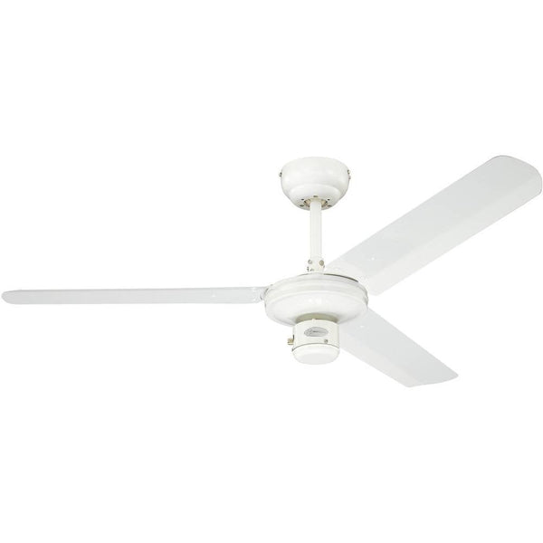 78274 Capitol 105 cm Brushed Steel Indoor Ceiling Fan, Light Kit with Opal Frosted Glass