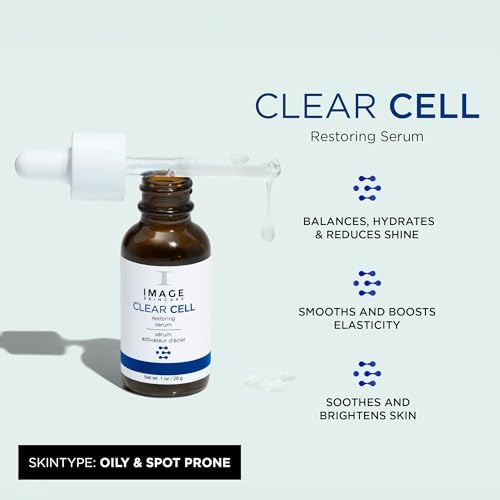 IMAGE Skincare, CLEAR CELL Restoring Serum, Balancing and Mattifying Facial Serum for Oily Prone Skin, 28g