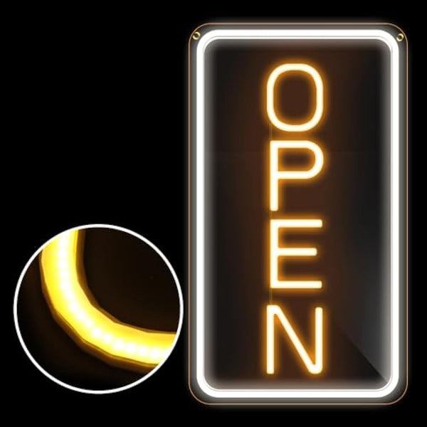 22.8"x 11.8" LED Neon Open Sign for Business, Ultra Bright Lighted Sign Open, Electric Light up Sign for Stores, Restaurants Offices Retail Shops Window Storefronts