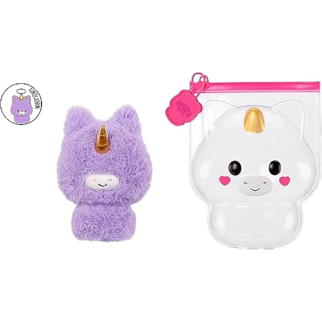 Fluffie Stuffiez Small Collectible Plush - UNICORN - Suprise Reveal Unboxing with ASMR Fidget DIY Fur Pulling, Ultrasoft Fluff - Great for Kids Ages 4+