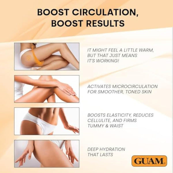 GUAM FIR Anti Cellulite Seaweed Hot Body Mud - 1kg Cellulite Remover for Flat Tummy & Waist - Belly Tightening Skin Firming Cream - INFRARED Body Warp Treatment - Boost Circulation, Improve Elasticity