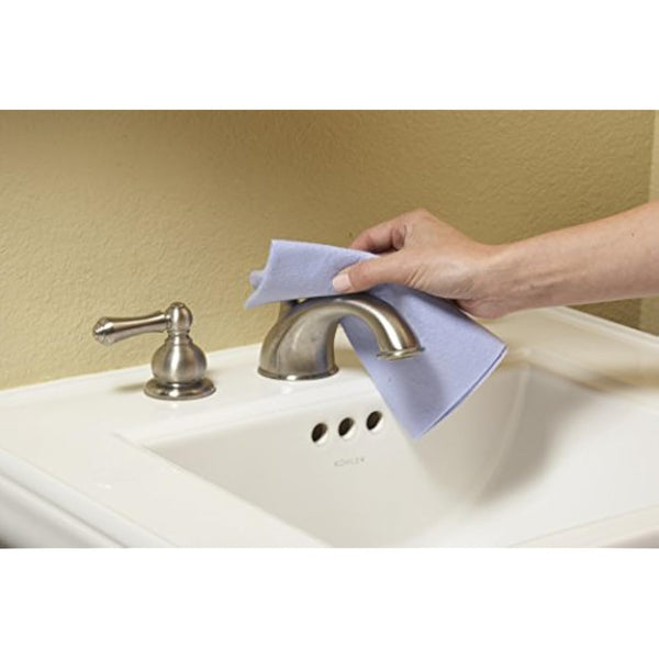 The Original Mini Shamwow - Super Absorbent Multi-Purpose Cleaning Shammy Chamois Towel Cloth - Holds 10X its Weight in Liquid - Machine Washable - Will Not Scratch (8 Pack, Small Blue)