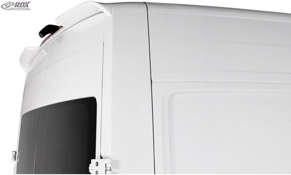 RDX Racedesign Roof spoiler compatible with Volkswagen Crafter (H2) & MAN TGE (H2) 2017- (with 2 barn doors) (PU)