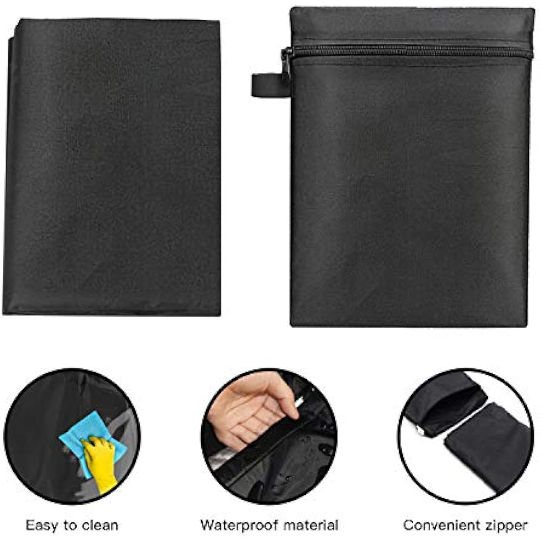 Barbecue Cover, Heavy Duty BBQ Cover, 210D Oxford Fabric Round Outdoor BBQ Grill Cover, Waterproof Windproof Rip-Proof and UV Resistant BBQ Cover (77x90cm)