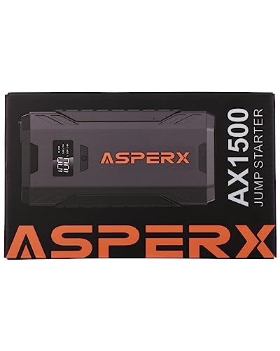 ASPERX 4000A Jump Starter Power Pack (up to All Gas or 10L Diesel Engine), 12V Car Battery Booster Pack Portable Jump Starter Power Bank with LED Display & USB-C for RV Truck SUV