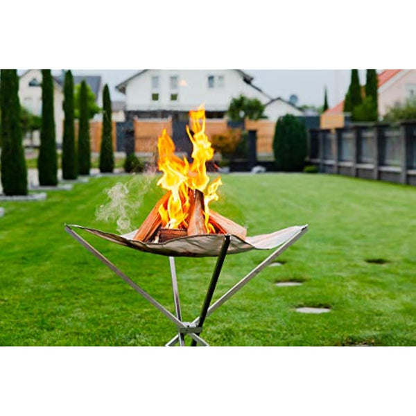 FENNEK HIGHFIRE, Transportable Fire Mesh | Includes Bag | Perfect for Home or Mobile Use | Made of Temperature Resistant Stainless Steel | XL | 60 x 60 x 63 cm (23.6" x 23.6" x 24.8")
