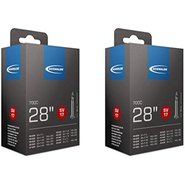 2 x Schwalbe 28" / 700c Inner Tubes 700x35c With Presta Valves,Black
