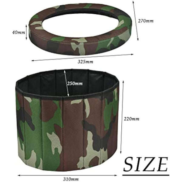 CENBEN Foldable Camping Toilet, Portable Toilet Outdoor Travel Potty, Folding Travel Toilet, Collapsible Toilet Bucket Camping Loo for Fishing, Hiking, Campervan, Caravan, Car, Festivals, Load 150kg