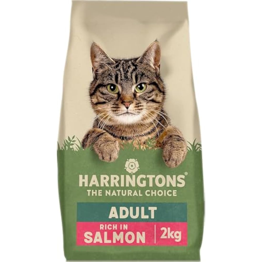 Harringtons Complete Dry Adult Cat Food Salmon 2kg (Pack of 4) - Tasty Natural Goodness