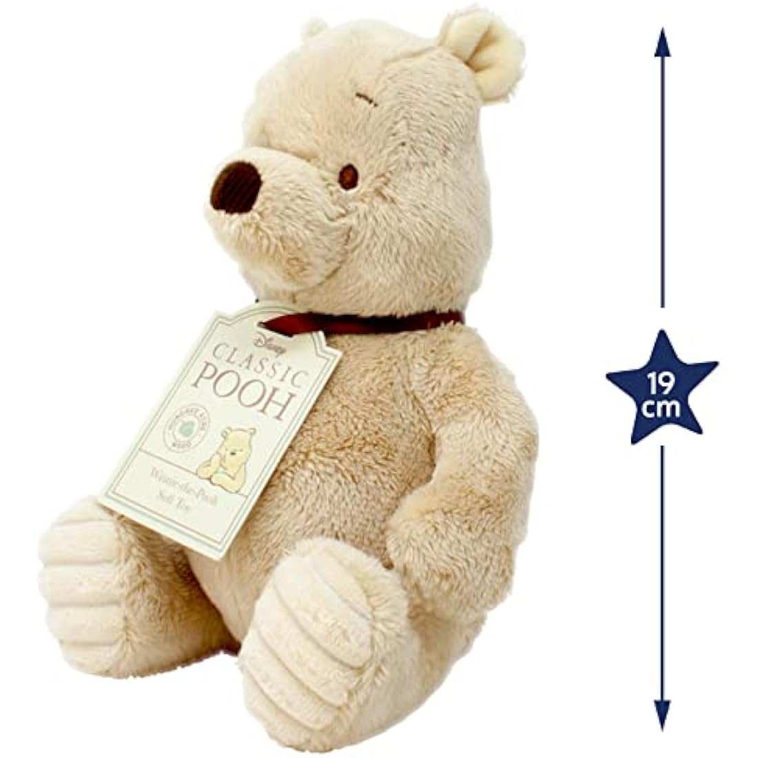Disney DN1460 Pooh & Friends Classic Winnie The Pooh Soft Toy, Beige