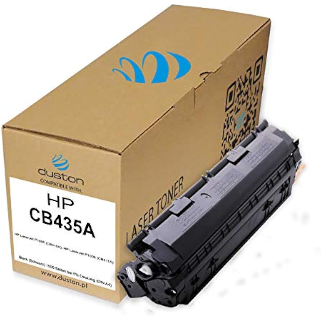 duston 2x CB435A, 35A Black Toner compatible with HP Laserjet P1005 P1006