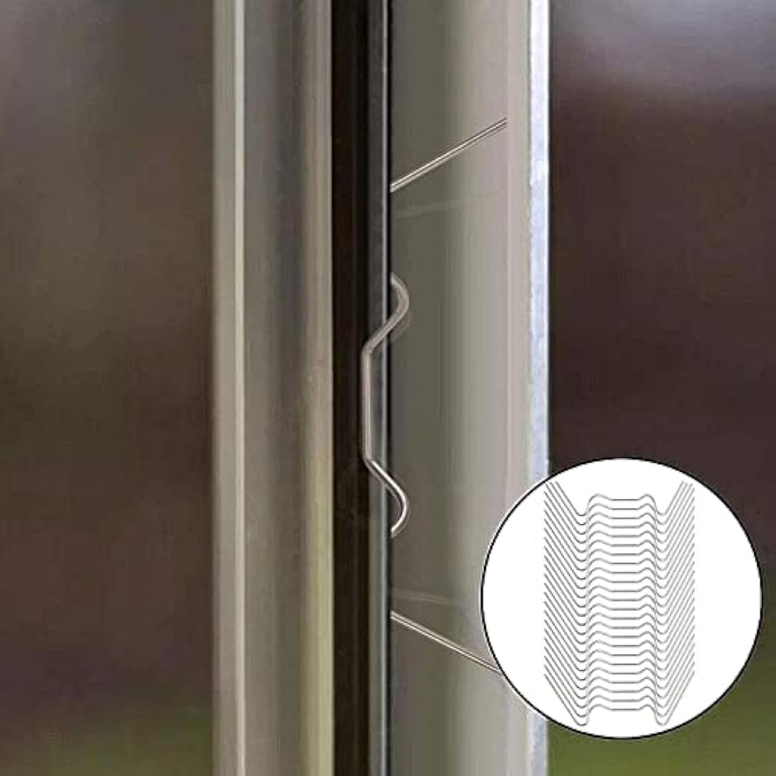 HONGCI 100Pcs W Clips for Greenhouse Glass Panes,Greenhouse Clips for Glass,Stainless Steel Greenhouse W Clips Greenhouse Window Clips Glass Pane Fixings Clips,Greenhouse Glass Clips for Holding Glass