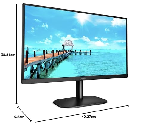 AOC 27B3CA2 - 27 Inch FHD Monitor, 100Hz, IPS, Speakers, USB-C Connectivity, FlickerFree, Adaptive Sync, LowBlue (1920 x 1080, 250 cd/m2, HDMI 1.4 / USB-C 65W Power delivery)
