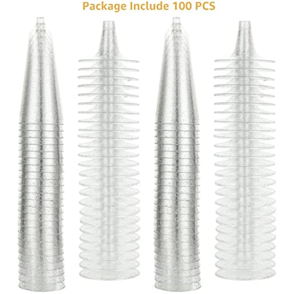 JMIATRY 100 Pcs Plastic Champagne Flutes, 160ml/5.6oz Multi-Use Champagne Flutes Reusable, Plastic Flutes Great for Wedding, Christmas, Birthday Party and Daily Use, Silver Glitter