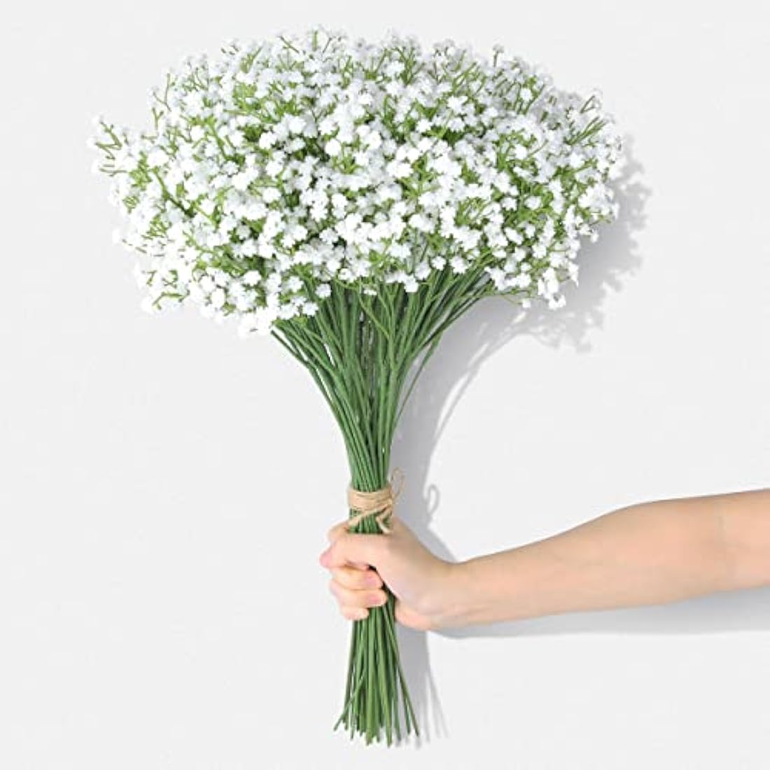 6 Pcs Artificial Flowers Gypsophila Baby Breath Bouquets Fake Flowers for Home Decor Wedding Party Office DIY Decoration (6Pcs-White)