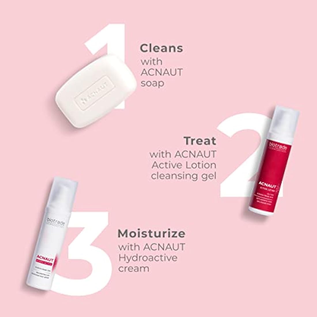 3 Easy Steps Anti Blemishes for Healthy Skin, Suitable for Blemishes, Marks and Breakouts, Regulates Oiliness by Biotrade