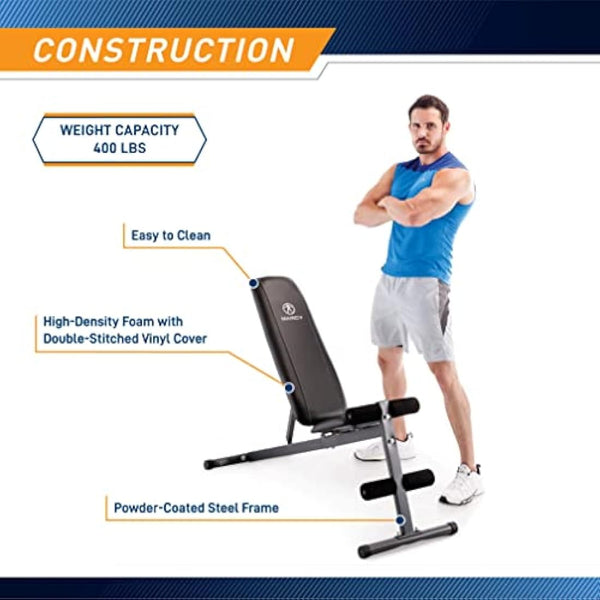 Marcy Utility Bench SB-261, weight bench, incline/decline, adjustable, home gym, full body workout