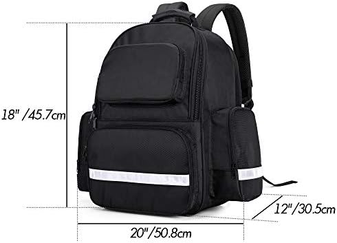 Trunab First Responder Bag Trauma Backpack Empty, Medical Emergency Kits Storage Jump Bag Pack for EMT, EMS, Police, Firefighters, Safety Officers - Patented Design