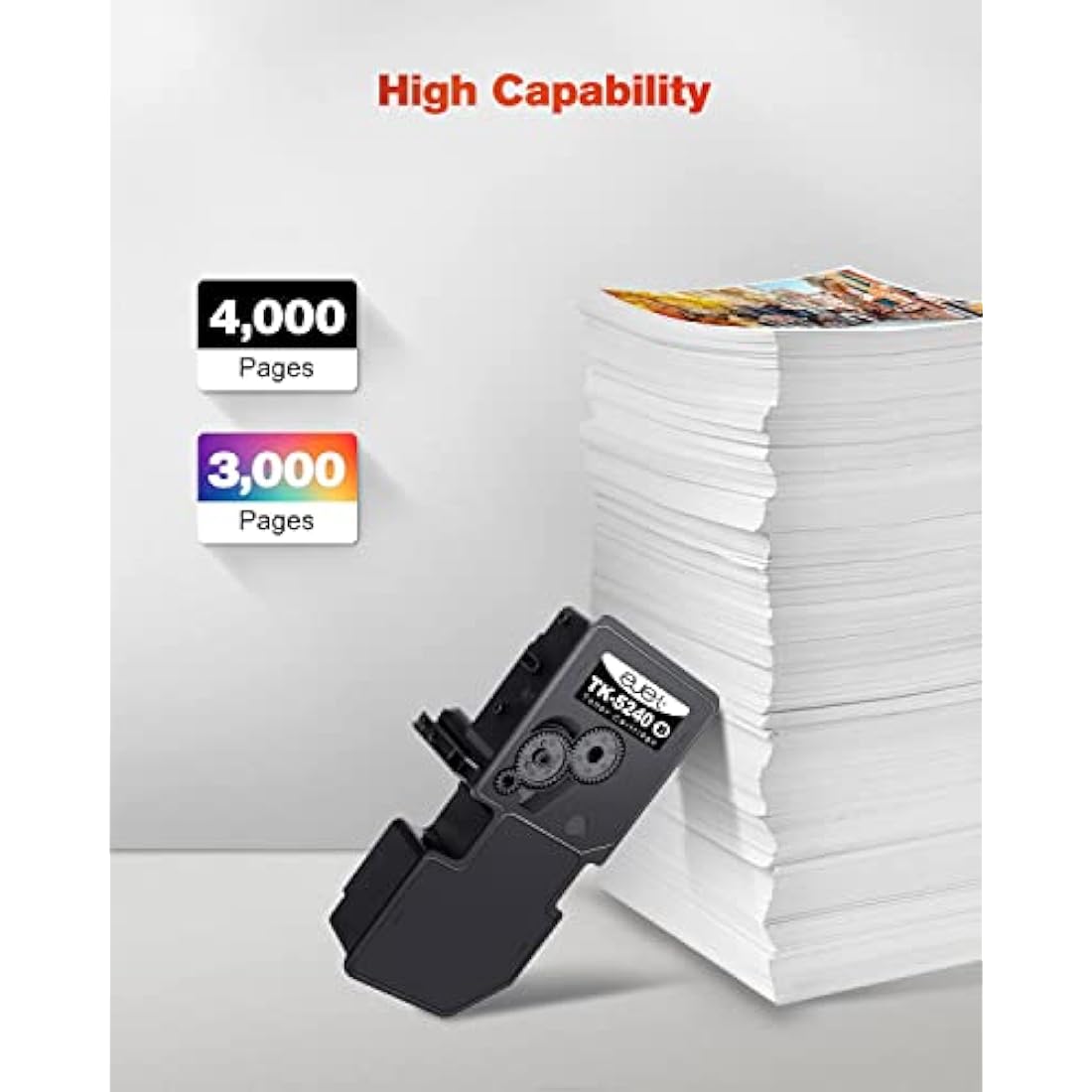 ejet TK-5240 Toner Compatible for Kyocera TK 5240 TK5240 for Ecosys M5526cdw M5526cdn P5026cdw P5026cdn (Black Cyan Magenta Yellow, 4-Pack)