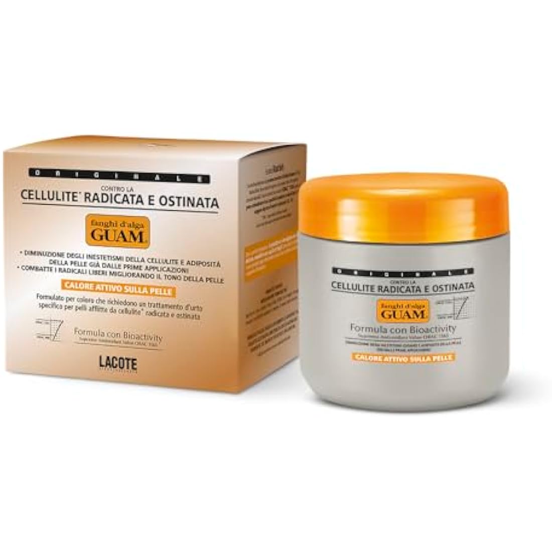 GUAM Seaweed Mud Stubborn & Deeply Rooted Anti Cellulite Treatment - 500g Antioxidant Hot Body Mask Cellulite Remover for Legs & Thighs - Skin Firming Cream to Reduce Imperfections & Boost Circulation