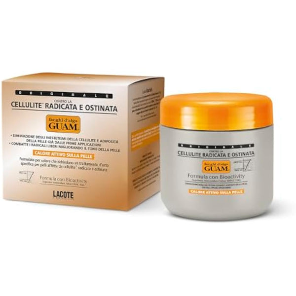 GUAM Seaweed Mud Stubborn & Deeply Rooted Anti Cellulite Treatment - 500g Antioxidant Hot Body Mask Cellulite Remover for Legs & Thighs - Skin Firming Cream to Reduce Imperfections & Boost Circulation