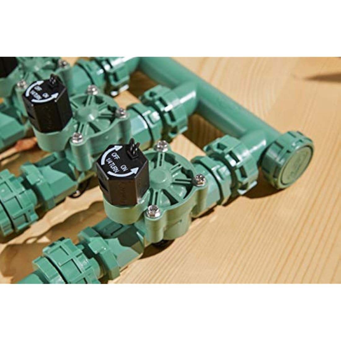 Orbit 57253 3 Valve Manifold, Green