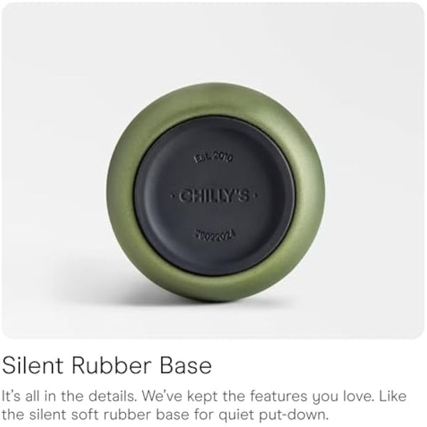 Chilly's Series 2 Flip Water Bottle with Sports Lid, Telescopic Straw and Nylon Carry Loop - Easy Flip Lid, Straw Cleaning Brush Included