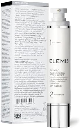 ELEMIS Dynamic Resurfacing Peel & Reset, Dual Phase Resurfacing Treatment for Dull Skin, Accelerates Natural Cell Renewal to Instantly Improve Texture, Professional Facial Results at Home, 30ml