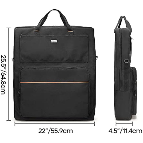 HODRANT Portable Solar Panel Bag Compatible with Jackery Solar Saga 100W 100X 200W, Padded Solar Panel Carrier with Pocket & Shoulder Strap, Double-Layer Travel Carrying Case for 2 Battery Panels