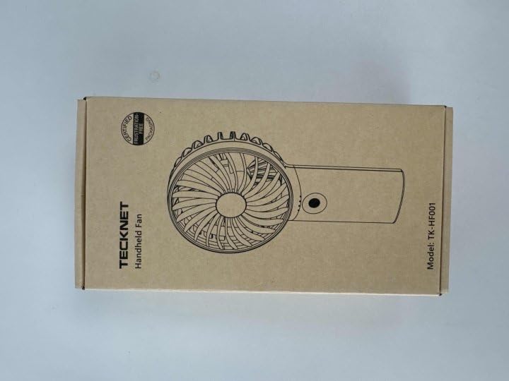 TECKNET Handheld Fan, Portable USB Hand Held Fans Rechargeable Mini with 7000mAh Power Bank, Mini Personal Electric Fan 3 Adjustable Speed Desk Fan for Home/Office/Travel (White)