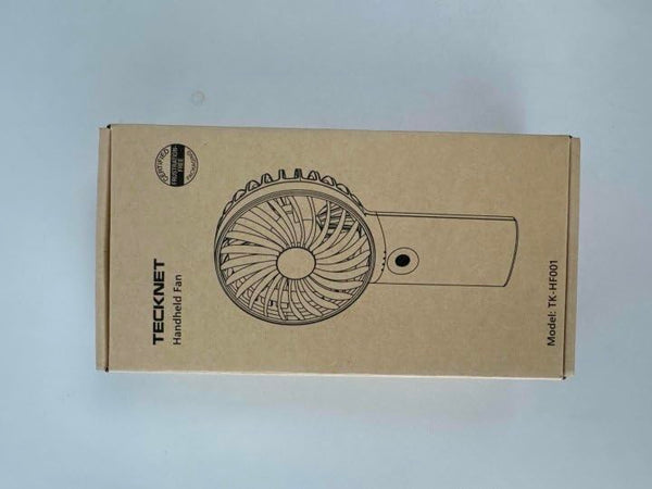 TECKNET Handheld Fan, Portable USB Hand Held Fans Rechargeable Mini with 7000mAh Power Bank, Mini Personal Electric Fan 3 Adjustable Speed Desk Fan for Home/Office/Travel (White)