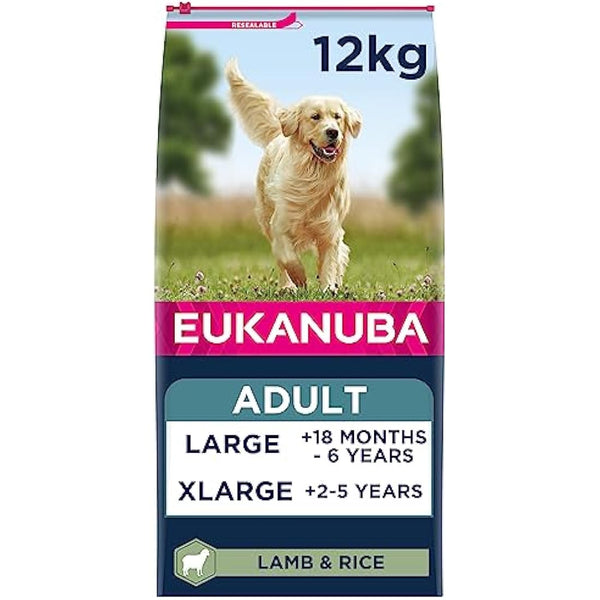 Eukanuba Complete Dry Dog Food for Adult Large and Giant Breeds with Lamb and Rice 12 kg