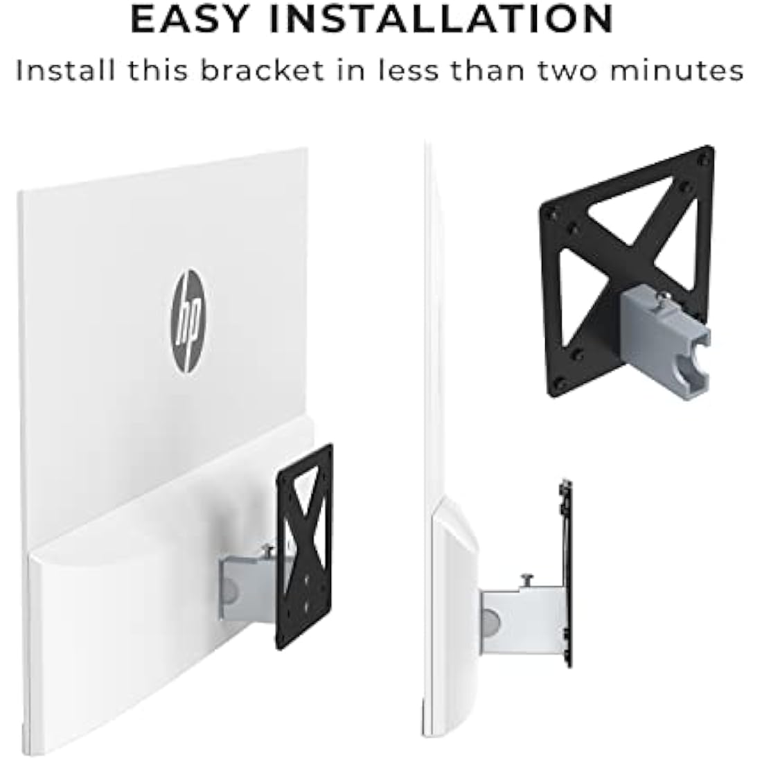 HumanCentric VESA Mount Adapter Compatible with HP M Series and 5 Series Monitors M22f M24f M24fd M24fw M24fwa M27f M27fd M27fq M27fw M27fwa and M32f 524sa 524sw 524sf 527sa 527sw 527sf and 532sf