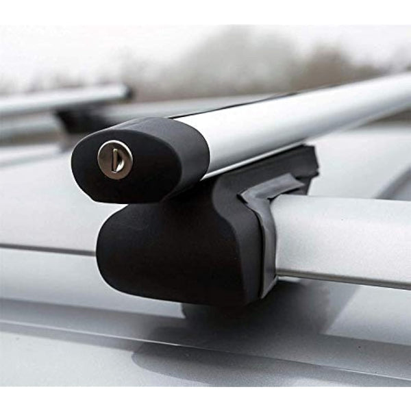 Summit SUM-003 Semi Universal Roof Bars (Pair of) to Fit Cars with Running Rails, Aluminium 1.35m in Length, Set of 2, one size, Silver