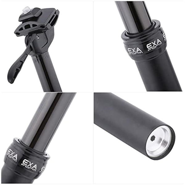 EXA Form Upgraded Speed Up 27.2mm/30.9mm/31.6mm Cable-Less Hydraulic Dropper Seatpost, 100mm/120mm/125mm/150mm Travel Dropper Post for MTB/E-Bike/Road Bike