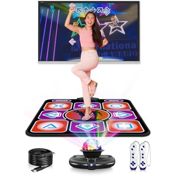 Acelufly Dance Mat, Electronic Dance Mat for TV with Camera, Non-slip Dance Mat for Girls, Birthday Gifts Dance Game Mat for Kids Adults Girls Boys (Black)
