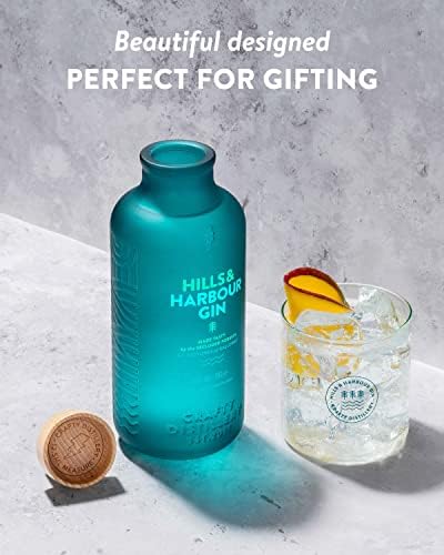 Hills and Harbour Gin 70cl (40% ABV) - Multi-Award Winning Scottish Craft Gin - Infused with Forest Fir, Tropical Fruits, Citrus Spice and Tangy Sherbet - Innovative New Eco-Friendly Bottle Available
