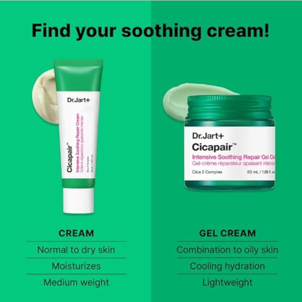 Dr.Jart+ Cicapair Intensive Soothing Repair Gel Cream, Cica 2 Complex, 50ml/1.69 fl. oz.