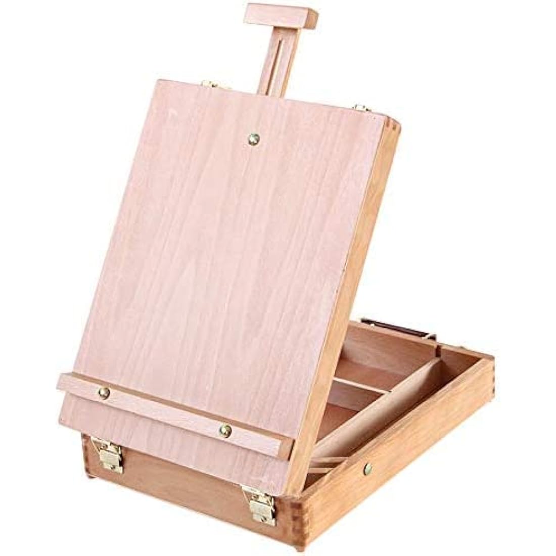 TTAototech Table Easel Box, Wooden Table Box Easel with Storage Table Easel Stand Adjustable Desktop Drawing Board Box for Kids Artists Beginners Painting