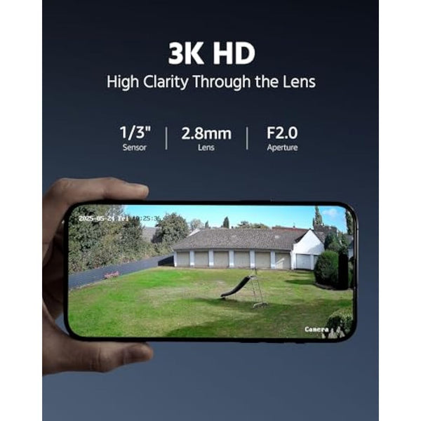 ANNKE 5MP PoE CCTV Camera Outdoor, 3K Super HD Security Camera with Human/Vehicle Detection & 100ft Night Vision, Compatible with Alexa, IP67 Weatherproof, MicroSD Slot