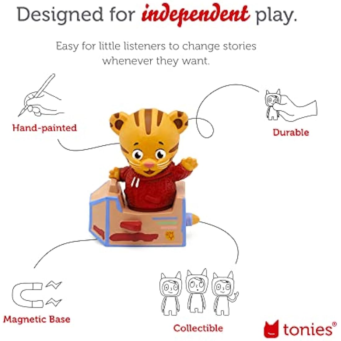 Tonies Daniel The Tiger Audio Toy Figurine from Daniel Tiger's Neighborhood