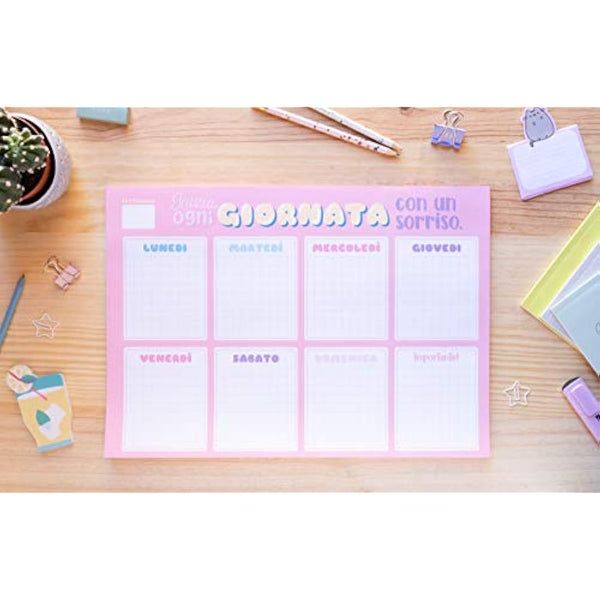 Grupo Erik Weekly Planner A3 In Italian - Carouge | Daily Planner Family, Desk Calendar, 54 Tear Off Pages A3 Notepad | Cute Planner, Cute Stationery Gifts, Italian Gifts
