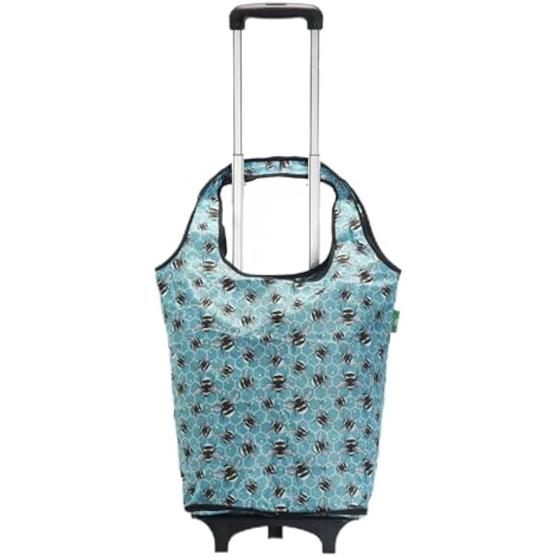 Eco Chic Lightweight Collapsible Shopping Trolley with Detachable Grocery Tote Bag (Bumble Bee Blue)